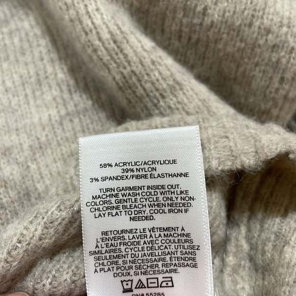 Express Women’s Knit Sweater Mini Dress Striped Turtleneck Soft Long Size XS - Picture 3 of 12